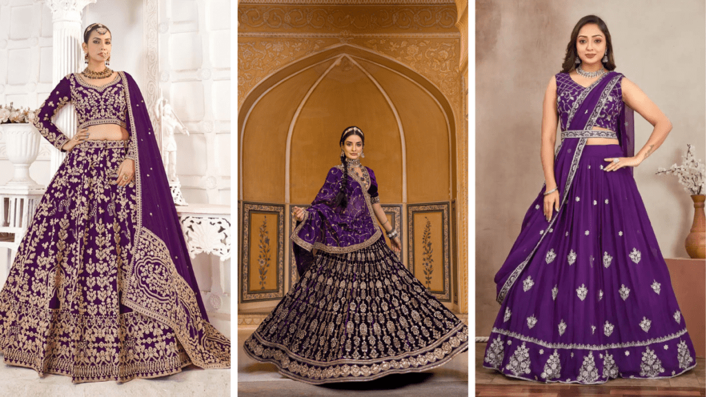 Royal Purple Bridal Lehenga