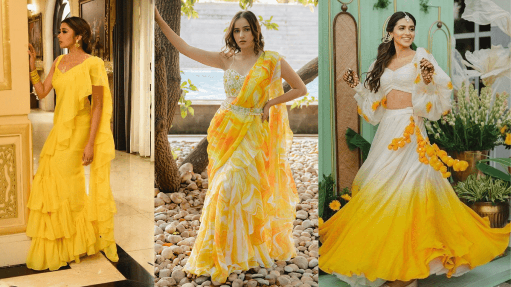 Haldi Outfits For Bride