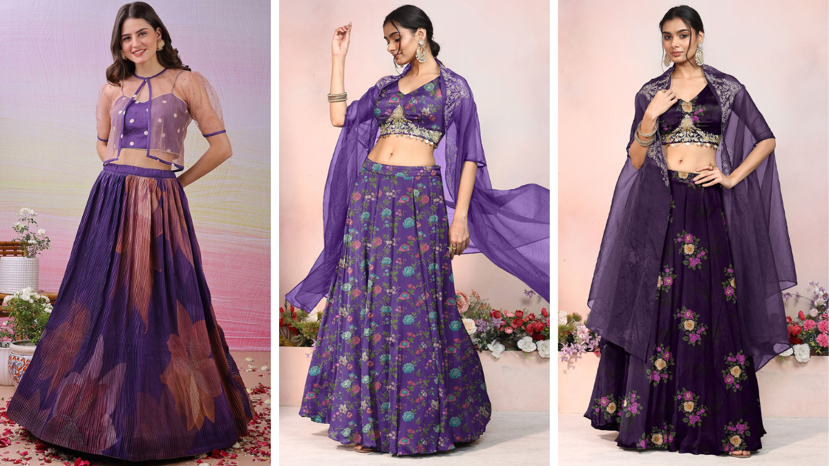 Royal Purple Bridal Lehenga