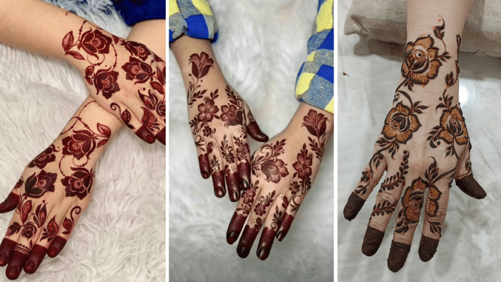 Rose Dubai Mehndi Design