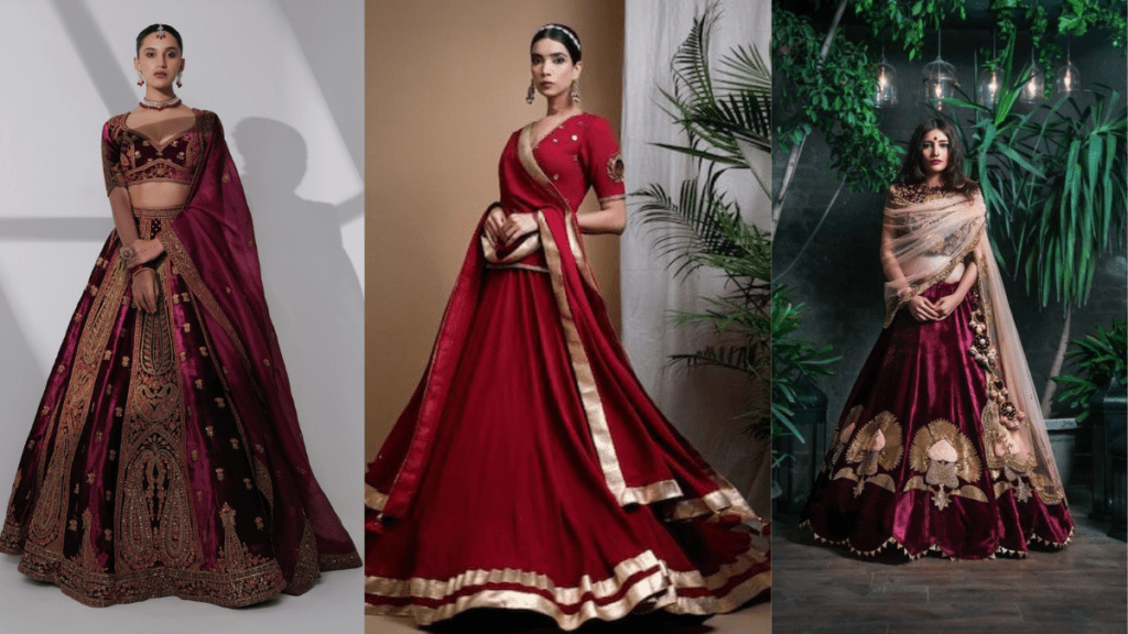Maroon Bridal Lehenga