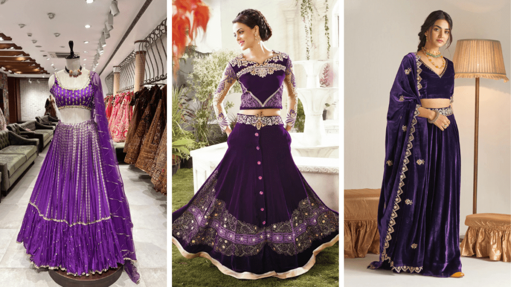 Royal Purple Bridal Lehenga