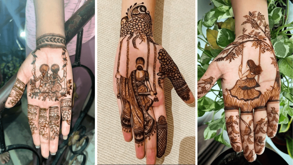 Simple Sawan Mehndi Design