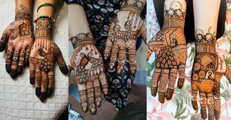 Sawan Peacock Mehndi Design
