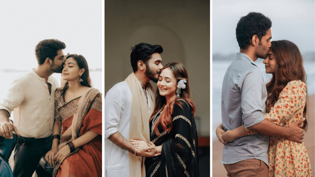 Cute Couple Poses in Saree