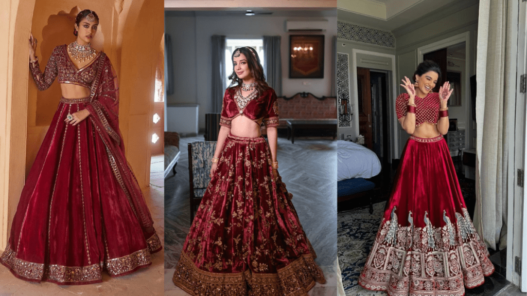 Maroon Bridal Lehenga