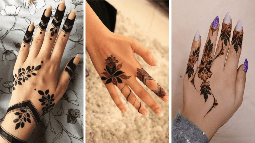 Mehndi Design Only Fingers