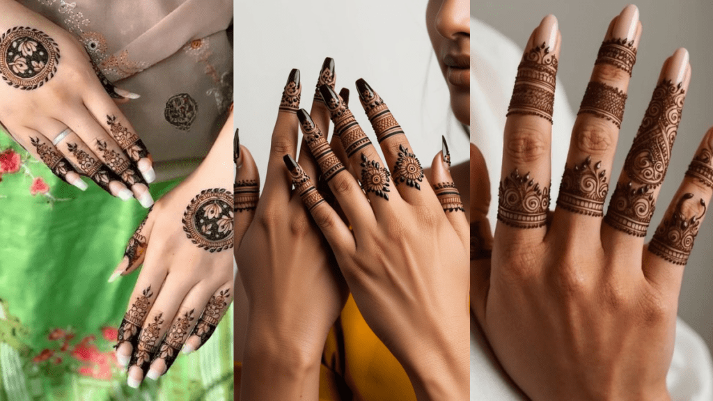 Simple Mehndi Designs for Fingers