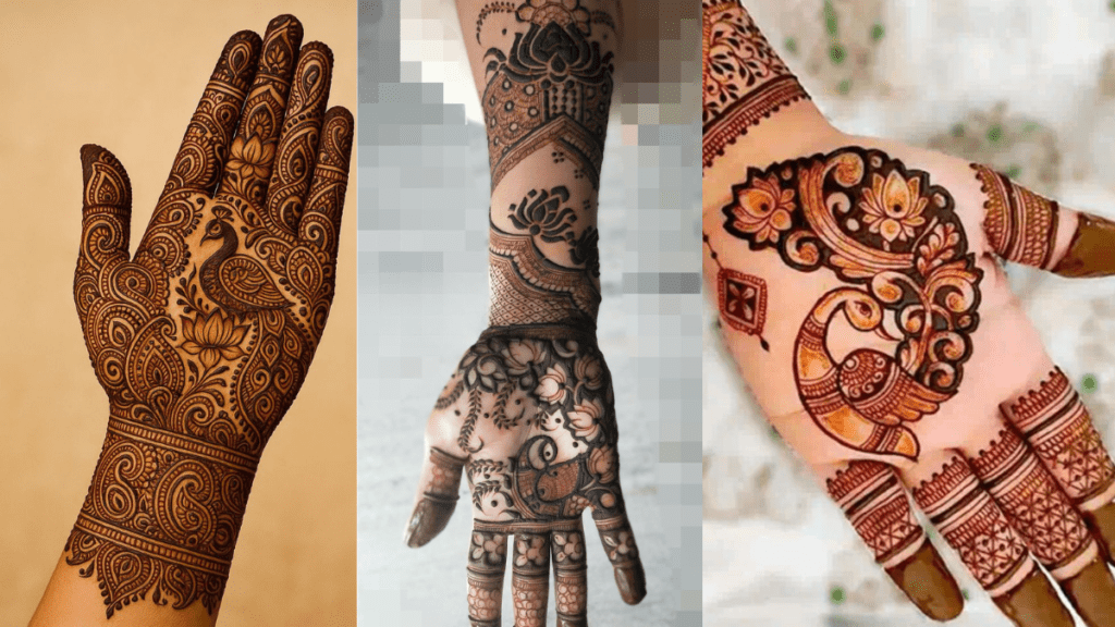 Sawan Peacock Mehndi Design