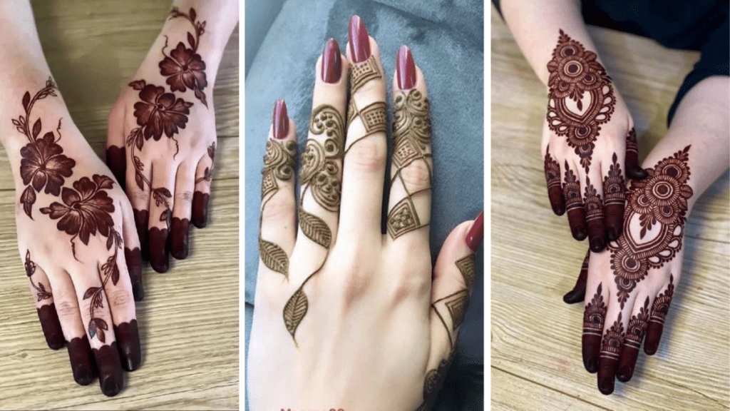 Mehndi Design Only Fingers