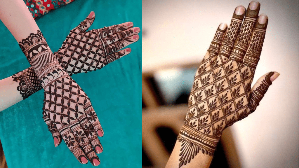 Easy mehndi design back hand