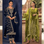 Velvet Suit Design for Girls