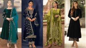 Velvet Suit Design for Girls