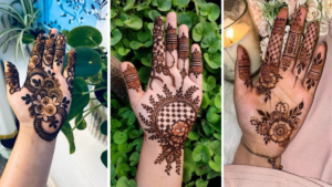 Modern Lotus Mehndi Designs