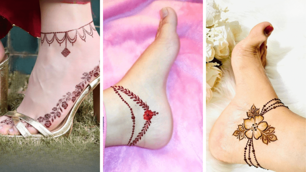 Easy Leg Mehndi Design