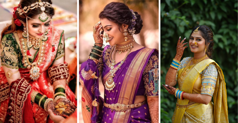 Nauvari Saree Looks