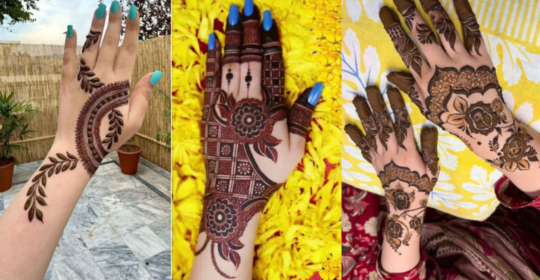 Stylish Back Hand Mehndis Design