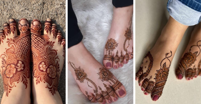 Easy Leg Mehndi Design