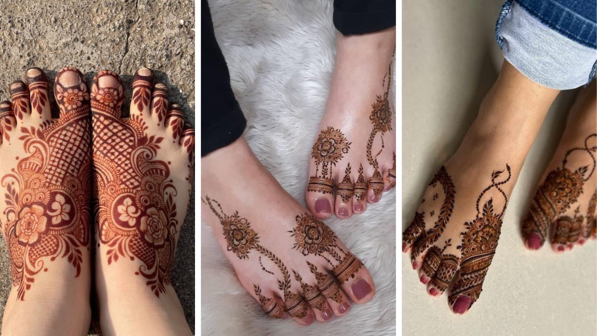 Easy Leg Mehndi Design