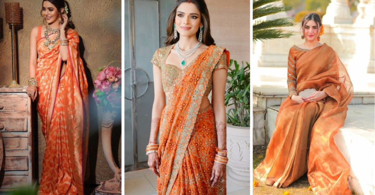 Engagement Look in Saree