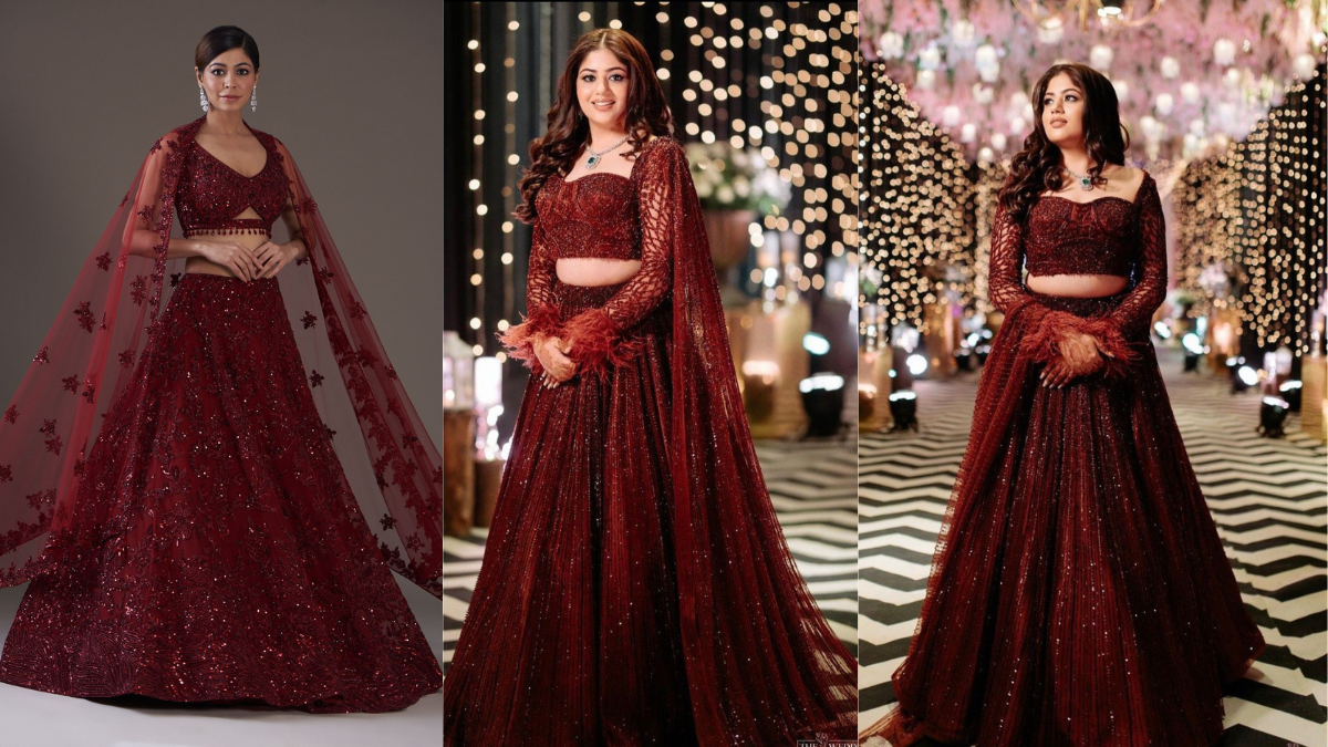 Maroon Bridal Lehenga