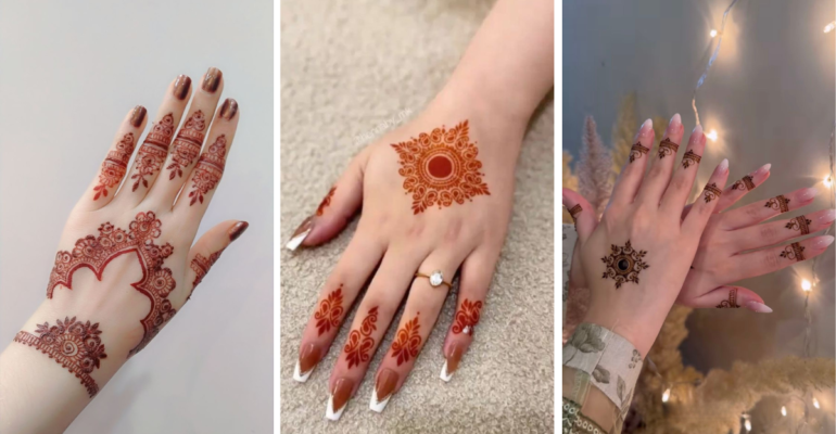 Mehndi Design Only Fingers