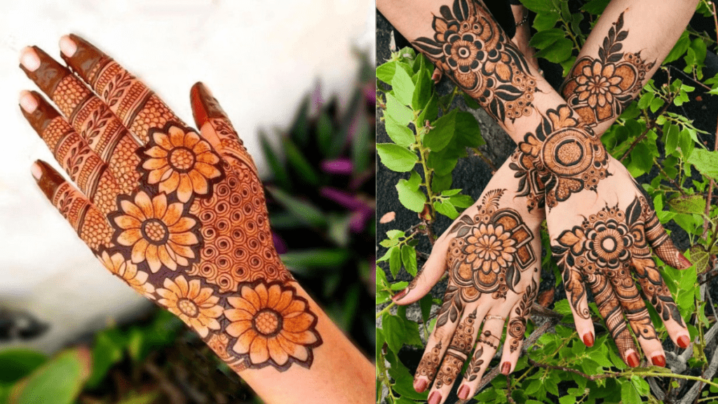 Best Rose mehndi design