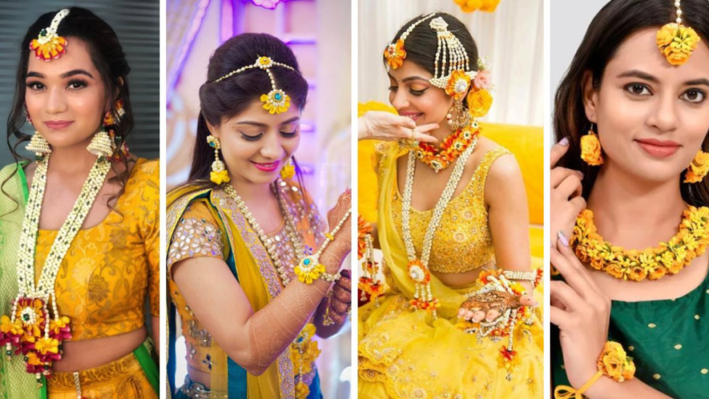 Best Haldi outfits for bride : दुल्हन के लिए बेहतरीन हल्दी आउटफिट्स ट्रेंडी पीली साड़ी लहंगा इंडो-वेस्टर्न स्टाइल्स हल्दी समारोह के लिए!