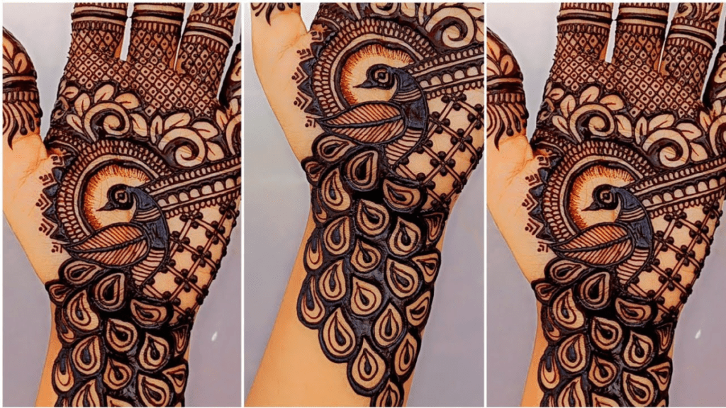 Royal Peacock Mehndi Design
