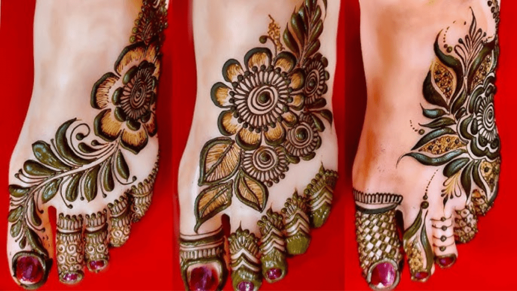 Foot Peacock Mehndi Design