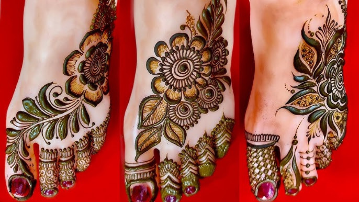 Foot Peacock Mehndi Design
