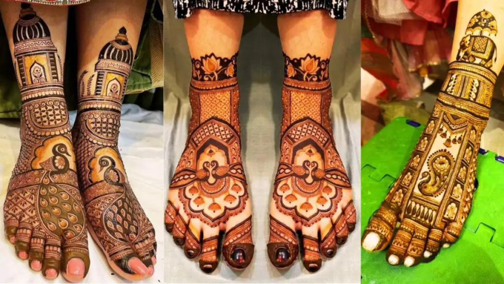 Foot Peacock Mehndi Design