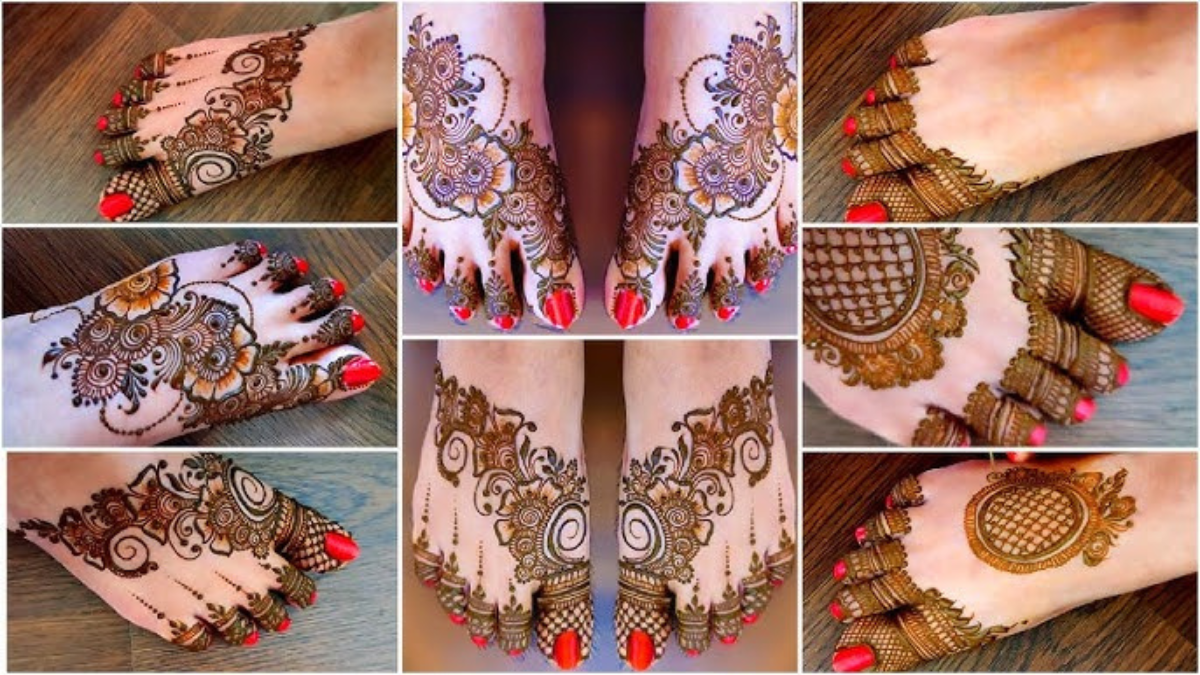 Henna Traditional Foot Mehndi : शानदार हिना पारंपरिक फूट मेहंदी डिज़ाइन दुल्हन और त्योहारों के लिए खूबसूरत मोर और फूलों के पेड़!