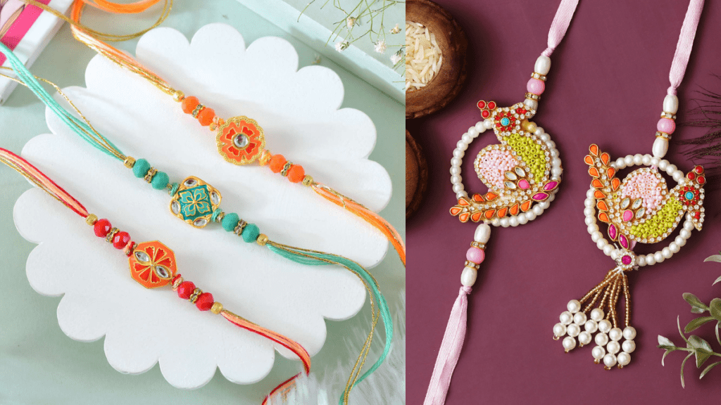 Beads Rakhi Designs : रक्षाबंधन के लिए आकर्षक मोती राखी डिज़ाइनों की शानदार कलेक्शन हाथ से बनी रंग-बिरंगी और कलात्मक राखियां भाई बहन के रिश्ते को खास बनाएँ।