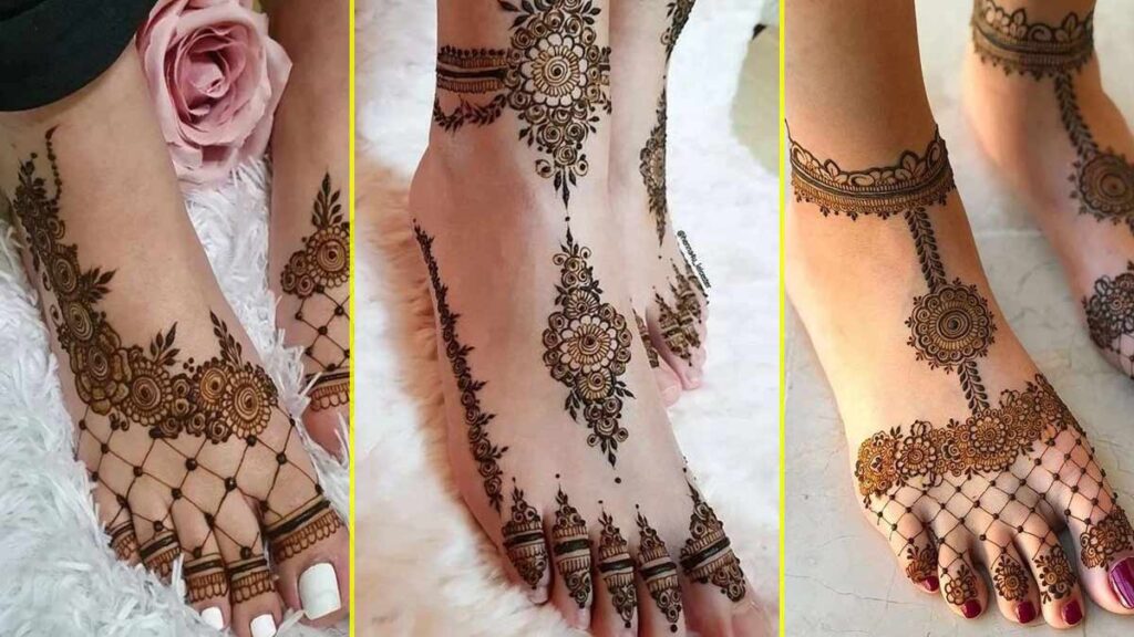 Modern Foot Mehndi Art