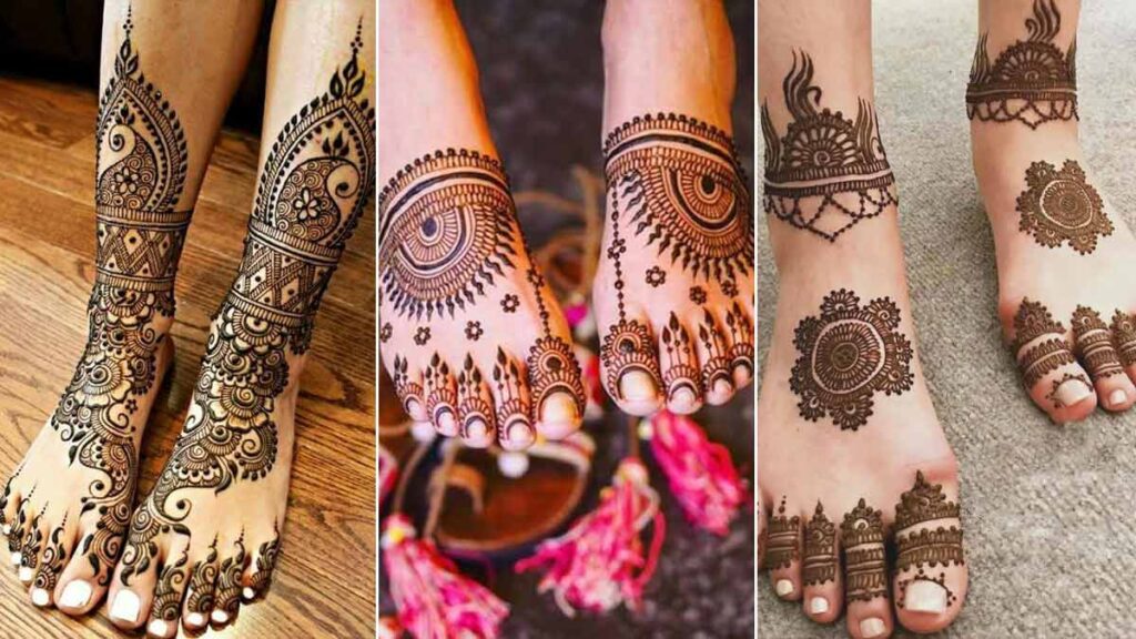Modern Foot Mehndi Art