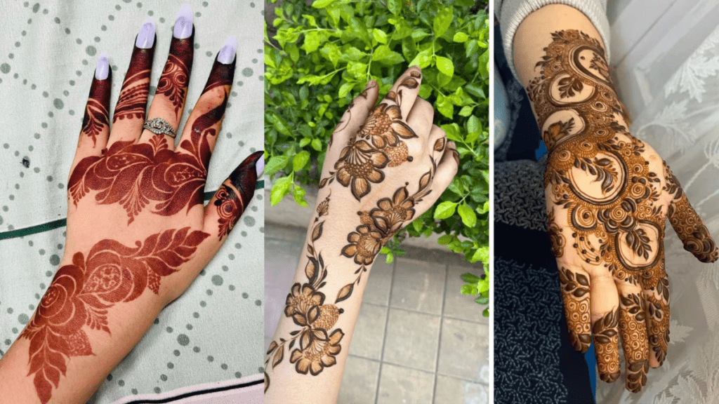Arabic mehndis design back hand