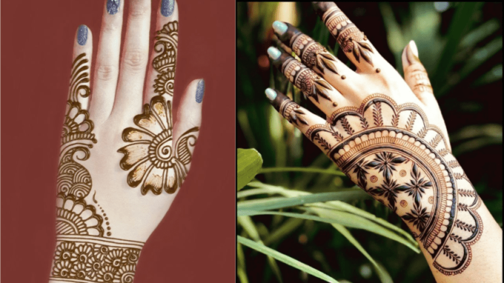 Arabic mehndis design back hand