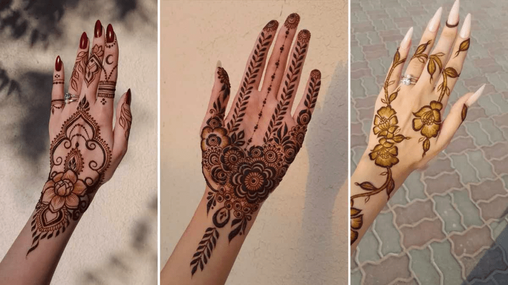 Arabic mehndis design back hand
