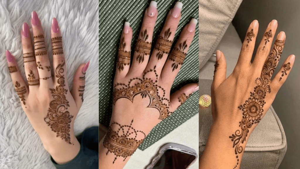 Arabic mehndis design back hand