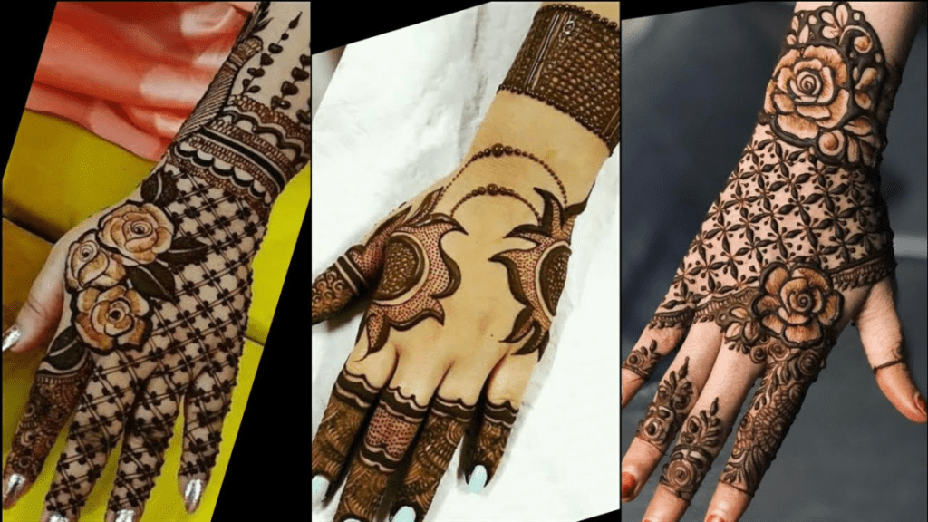 Easy arabic mehndi design back hand