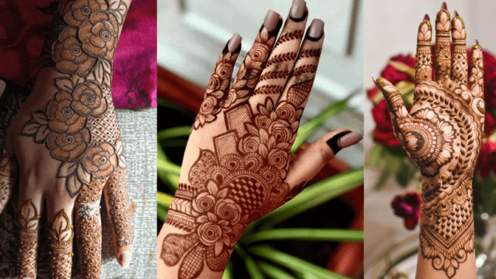 Easy arabic mehndi design back hand