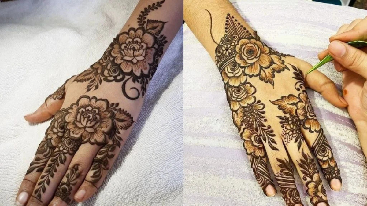 Easy arabic mehndi design back hand