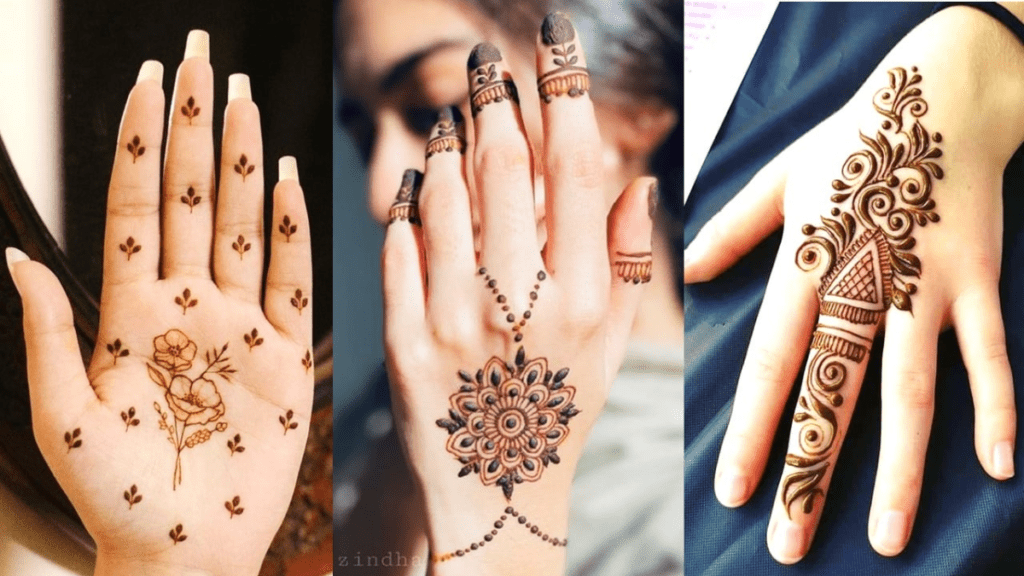 Lotus mehndi design.