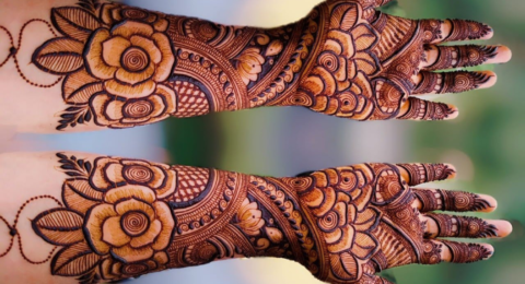 Minimal mehndi design front:सिर्फ़ फ्रंट हाथ के लिए