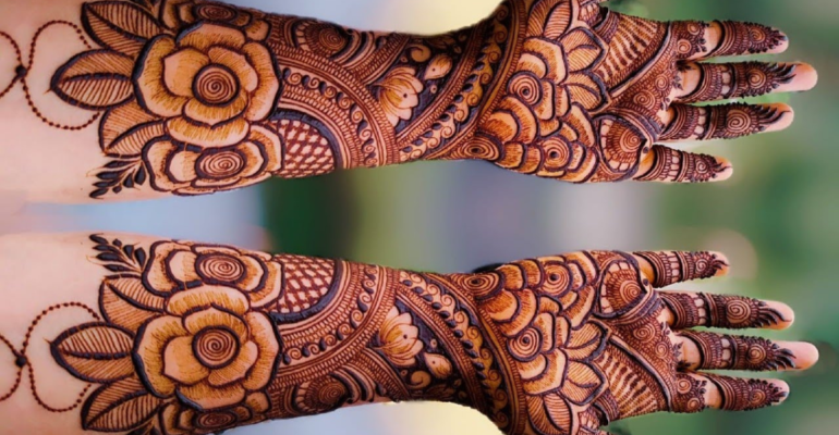 Minimal mehndi design front:सिर्फ़ फ्रंट हाथ के लिए