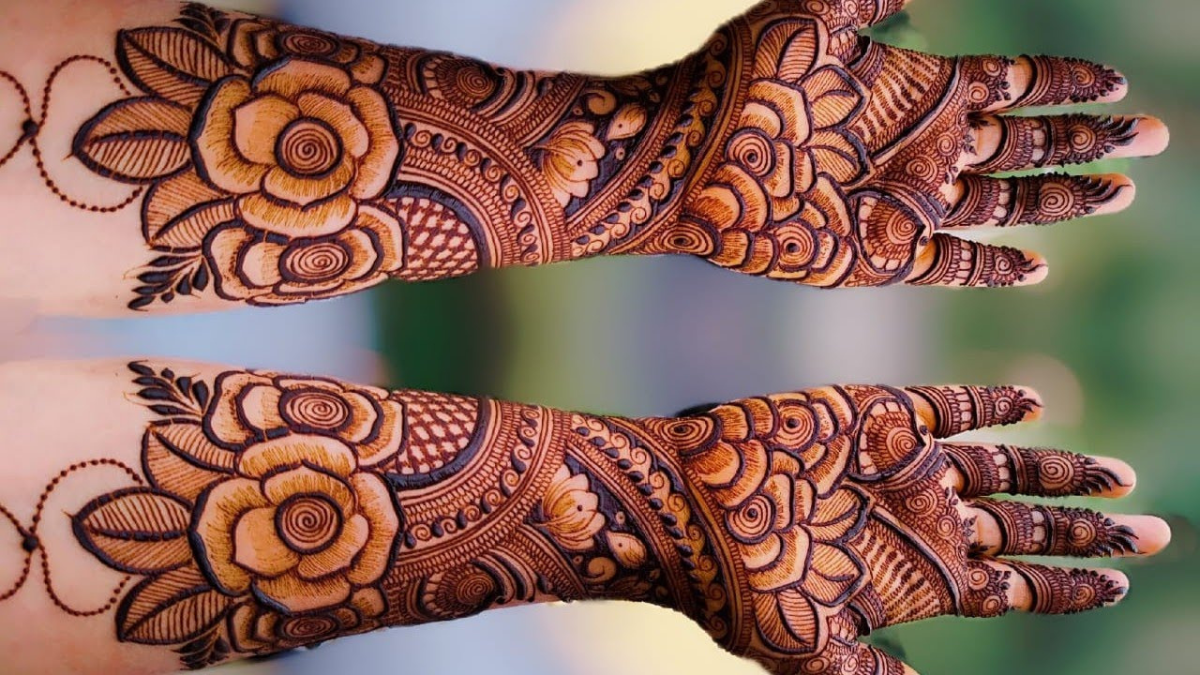 Minimal mehndi design front:सिर्फ़ फ्रंट हाथ के लिए