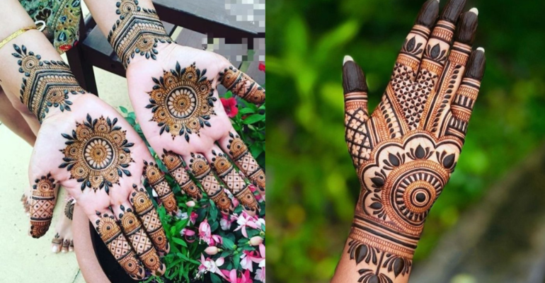 Haldi ke liye mehandi design