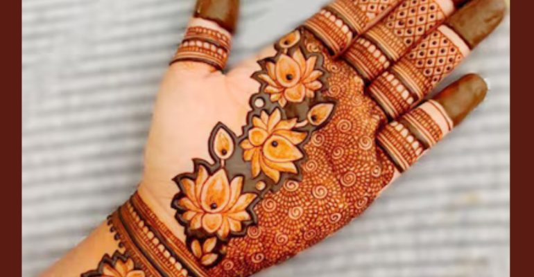 Modern teej special mehndi design
