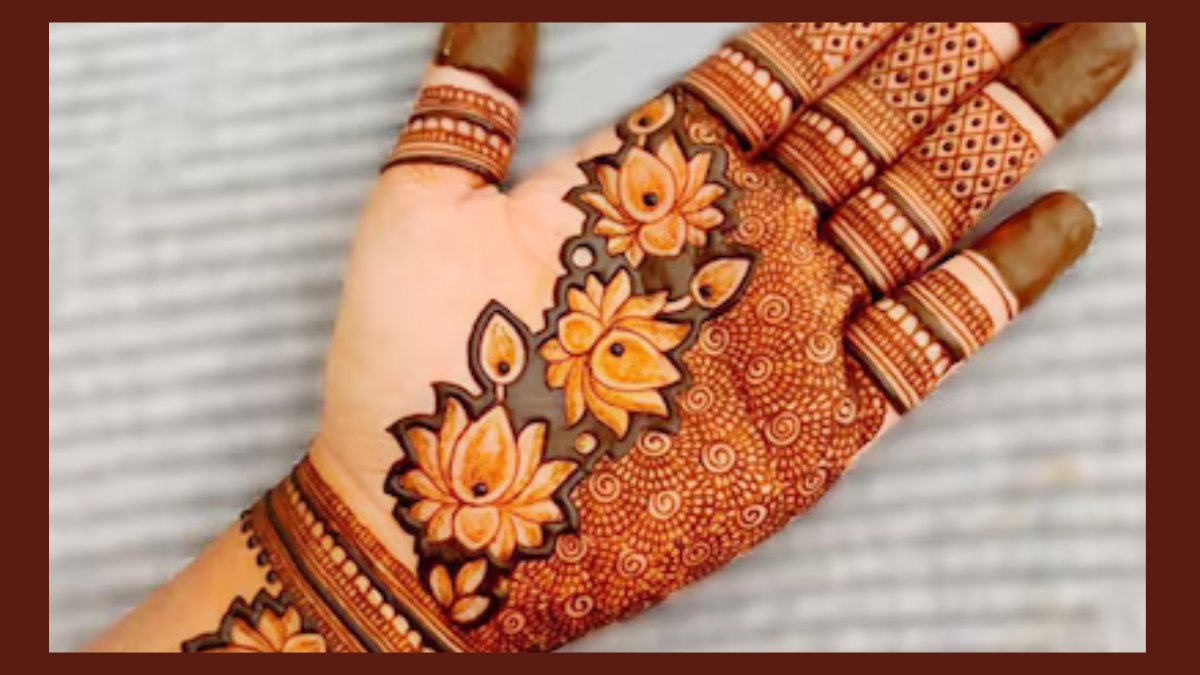Modern teej special mehndi design